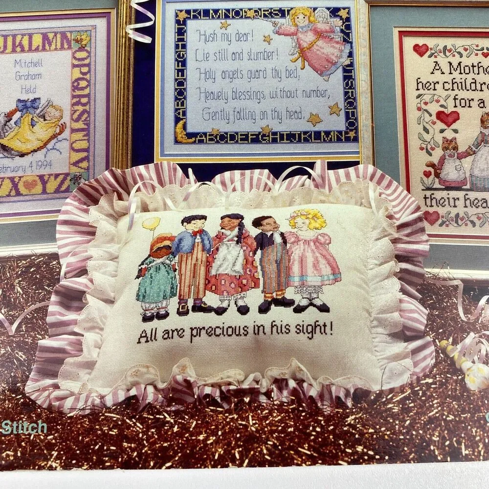 Cross My Heart 96 Celebrate Children Cross Stitch Leaflet VTG 1994 Sampler